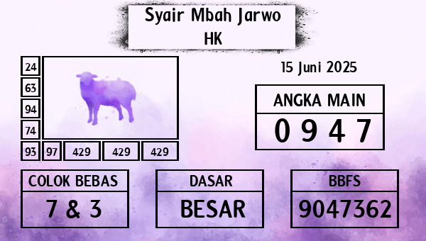 Syair Mbah Jarwo - HK